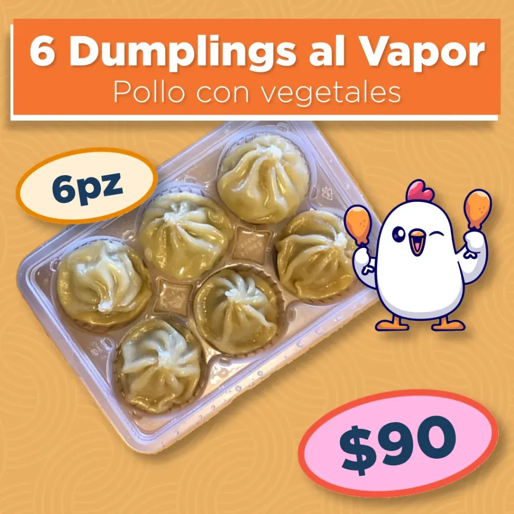 6 Dumplings de Pollo